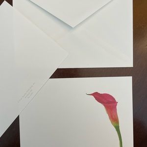 NWT - Calla Lilly Stationary Set (card/envelope) 40 count